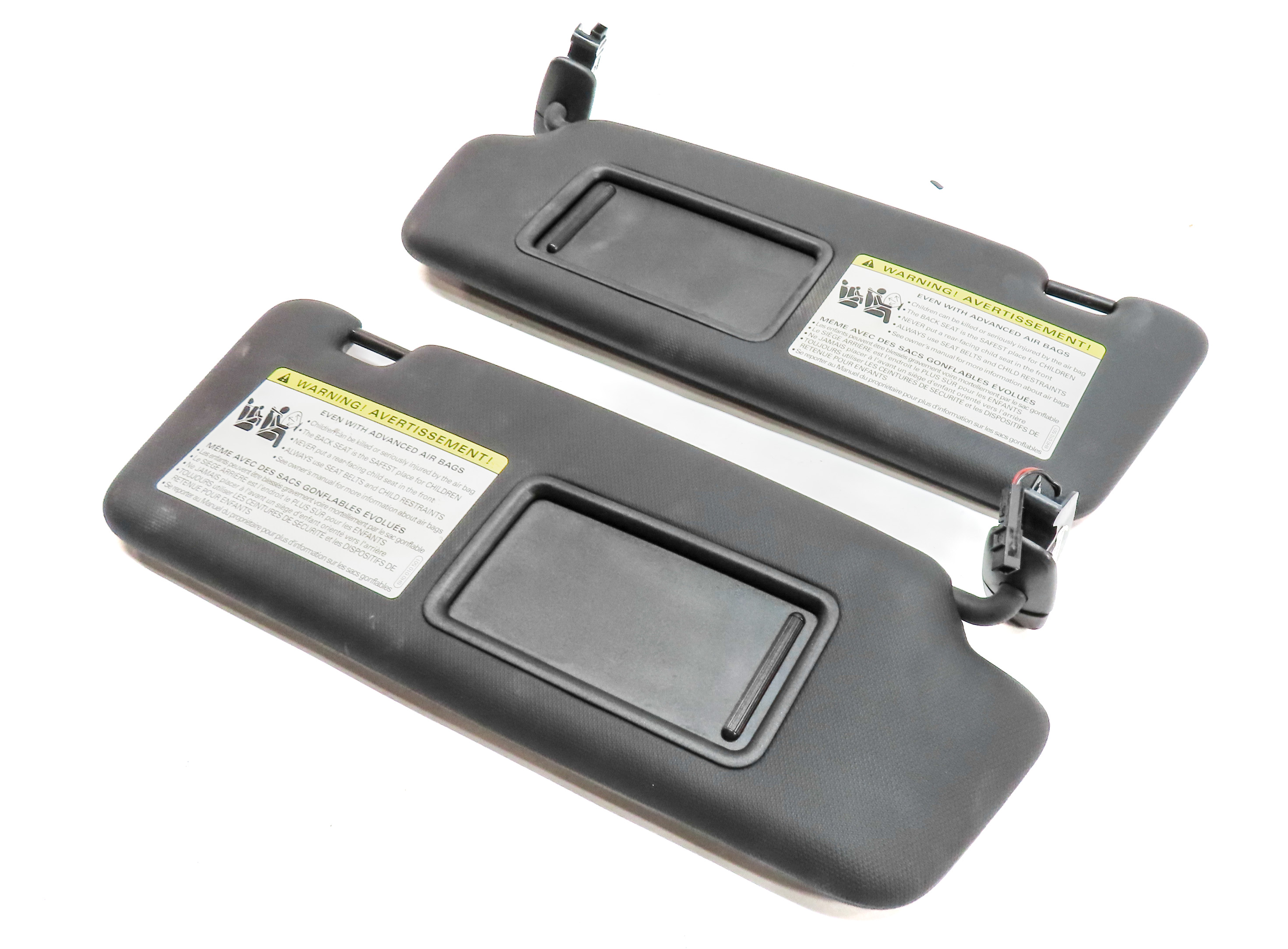 2015-2023 AUDI Q3 (8U) FRONT LEFT & RIGHT SUNVISOR SUN VISOR SET-2 (Black) — exact item pictured